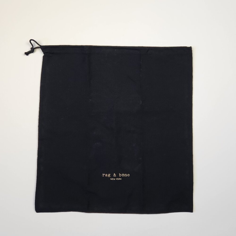 Rag & Bone Black Square Dust Bag 16.5"x15.5"
